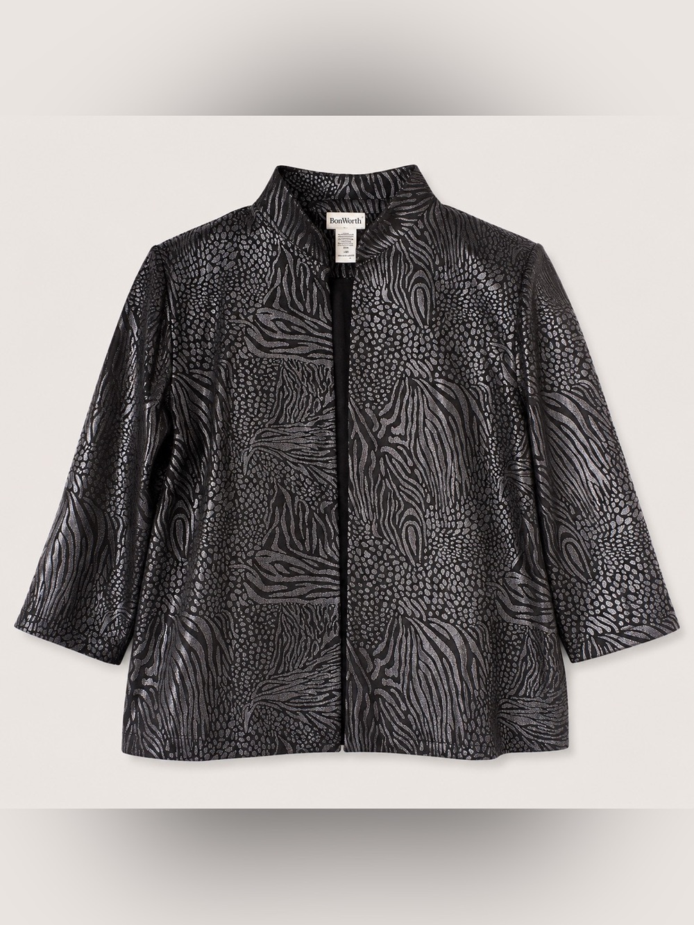 BonWorth Metallic Animal Print Jacket – Size MP - Picture 12 of 12